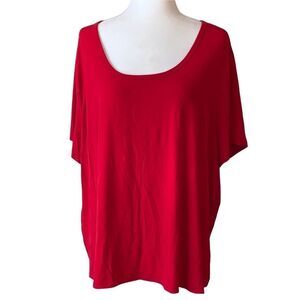 Avenue Red Stretch Short Sleeve Top 26/28